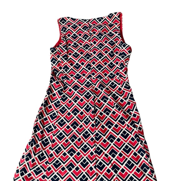 GAP Size 10 Pink White & Blue Geometric Dress - Picture 2 of 14